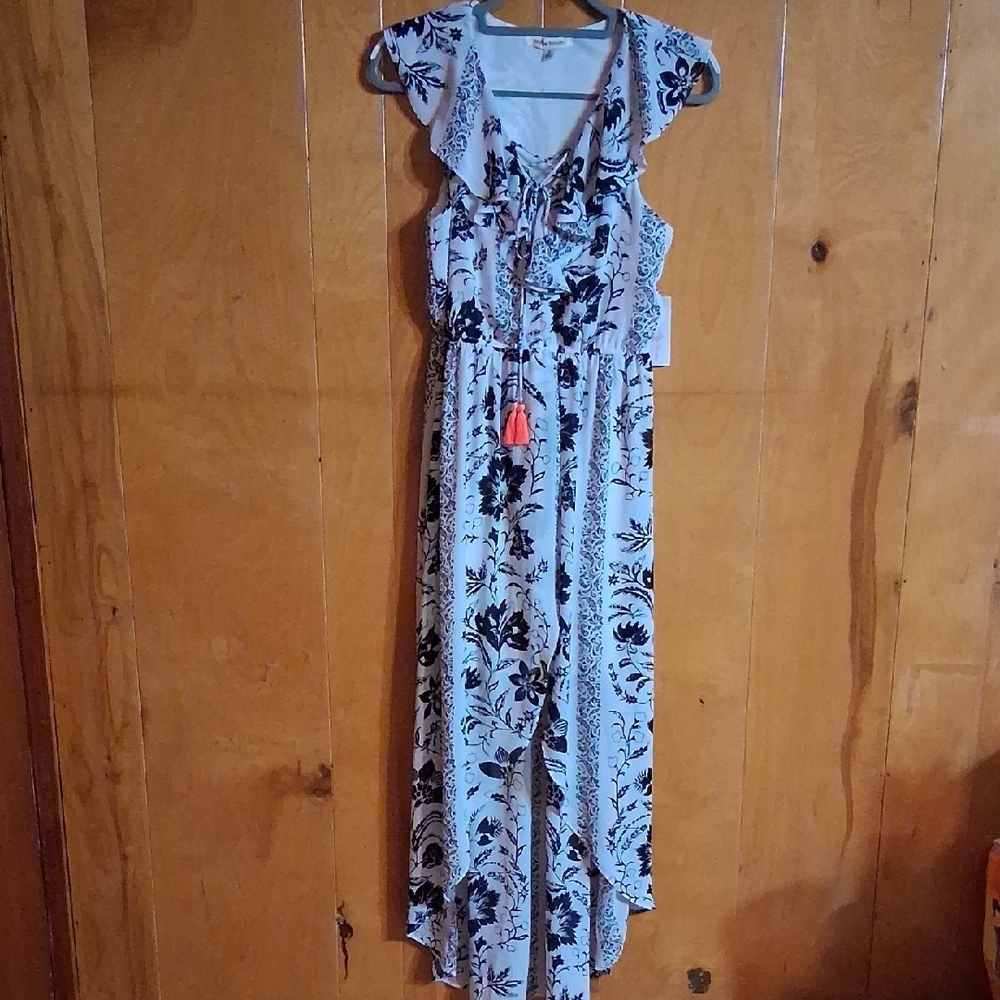 Jealous Tomato Floral Black and White Dress